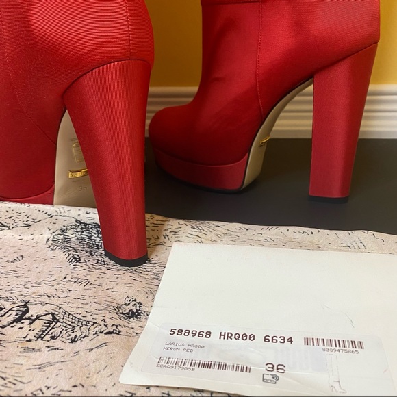 GUCCI Red High Knee Boots - Picture 14 of 15